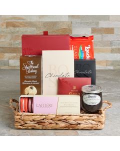 Le Rouge Gift Basket, Valentine's Day gifts, chocolate gifts