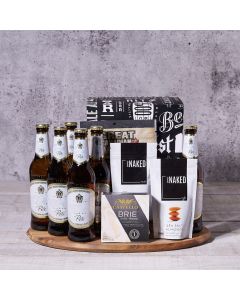 The Snack Time Beer Board, Beer gift baskets, beer, nuts, cheese, beef jerky, beer gift box, beer gift set, father's day gift baskets