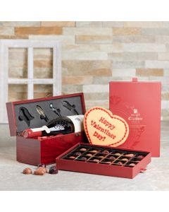 Wine & Chocolate Valentine’s Day Gift Set, Valentine's Day gifts, chocolate gifts, wine gifts