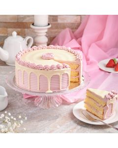Large Vanilla Cake with Strawberry Buttercream