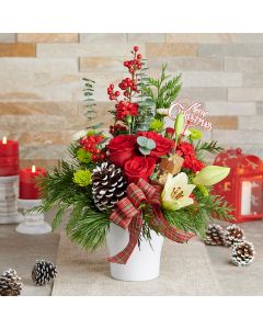 holiday, flowers, floral arrangement, Floral Gift, christmas, Set 24003-2021, holiday floral delivery, delivery holiday floral, christmas flowers usa, usa christmas flowers