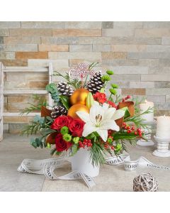 flowers, Floral Gift, christmas, holiday, floral arrangement, christmas arrangement, Set 24019-2021, holiday flowers delivery, delivery holiday flowers, christmas arrangement usa, usa christmas arrangement