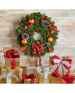 wreath, Floral Gift, christmas, arrangement, christmas, holiday, Set 24028-2021, holiday wreath delivery, delivery holiday wreath, christmas wreath usa, usa christmas wreath