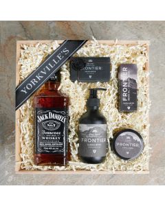 spa baskets for him, bear oil, jack daniels, lavender, bath and body, skincare, spa, whiskey spa gift set delivery, delivery whiskey spa gift set, bath and body gift set usa, usa bath and body gift set