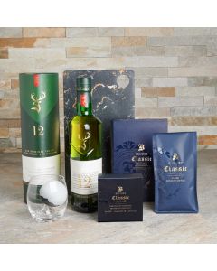Exceptional Indulgence Liquor Gift, Liquor Gift Baskets, Chocolate Gift Baskets, Gourmet Gift Baskets, St Patrick Day Baskets, USA Delivery