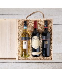 Happy Birthday Trio You!, Three Wines, Wine Gift Crate, Wine Gift Baskets, USA Delivery