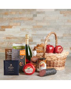 Chocolate, crackers, chutney, Cheese, cookies, Fruit, Thanksgiving, Champagne, Champagne Gift Basket, Set 23746-2021, thanksgiving gift basket delivery, delivery thanksgiving gift basket, gift basket usa, usa gift basket