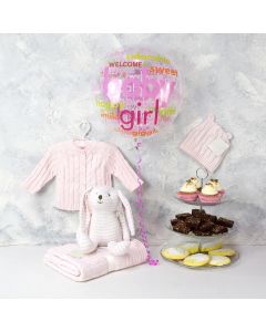 Welcome Sweet Baby Girl Gift Basket