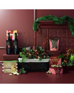 Holiday Cheer Two Wine Gift Basket