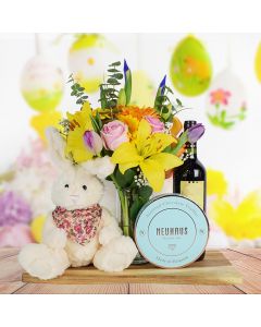 Easter Bouquet & Wine Basket