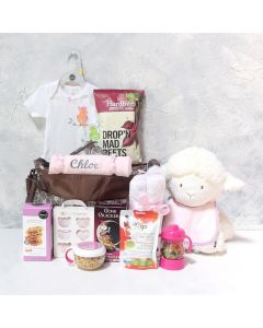 Baby Girl & The Little Lamb Gift Basket
