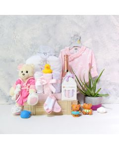 Bubbly Baby Girl Bath Time Gift Basket