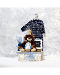 BABY BOY'S FLIP N SIP GIFT SET WITH CHAMPAGNE