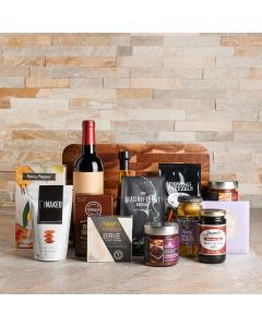 Brunch Appetizer & Wine Gift Set, Wine Gift Baskets, Gourmet Gift Baskets, USA Delivery