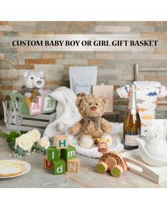 Custom Baby Boy Or Girl Gift Basket