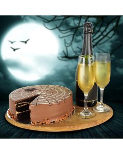 Halloween Cake & Champagne Basket