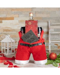 Santa's Delights Whiskey & Beer Gift Set, Christmas gift baskets, liquor gift baskets, beer gift baskets