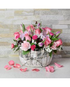 Floral Bouquet in a Basket