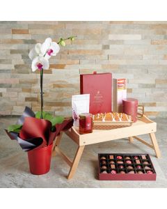 Sweet Tea & Honey Gift Basket, Valentine's Day gifts, orchids