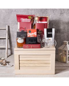 Liquor & Snacking Crate, Valentine's Day gifts, chocolate gifts, liquor gifts