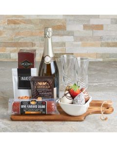 Champagne & Strawberries Gift Basket