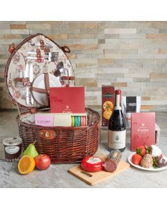 Romantic Picnic Gift Basket, Valentine's Day gifts, wine gifts