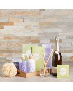 Sparkling Wine, chocolates, Chocolate, lavender, bath and body, bath, Spa, Set 24067-2021, lavender spa delivery, delivery lavender spa, bath and body gift usa, usa bath and body gift