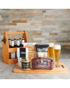 Meat and Treats Rustic Beer Gift