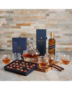 VIP Liquor Decanter Gift Set, liquor gift, chocolate gift, liquor, chocolate, decanter gift, decanter set