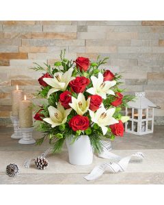 holiday, christmas, floral arrangement, flowers, Floral Gift, Set 23995-2021, flower arrangement delivery, delivery flower arrangement, christmas floral gift usa, usa christmas floral gift