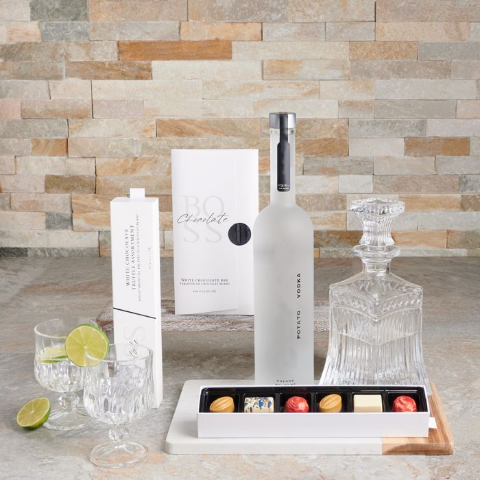 Luxury Chocolate & Liquor Gift liquor gift baskets US delivery