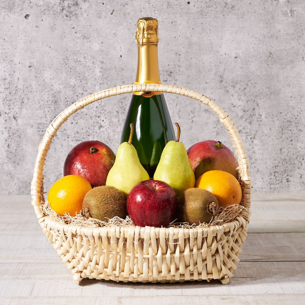 prosecco and pears gift basket