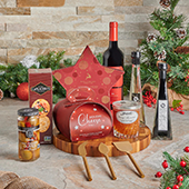 Festive Holiday Wine & Cheese Gift Board